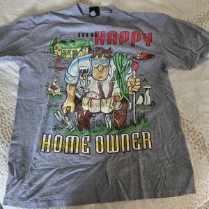 Gray Happy Home Owner Graphic Tee